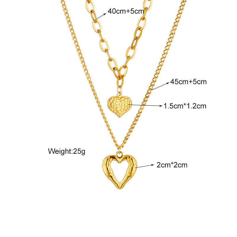 Stainless Steel Romantic Love Necklace for Ladies