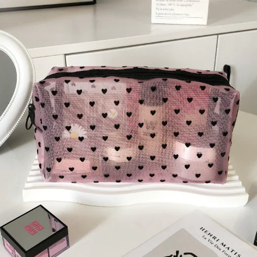 Love Mesh Cosmetic Bag
